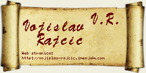 Vojislav Rajčić vizit kartica